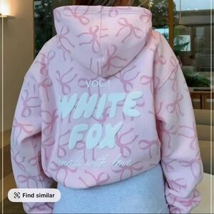 White Fox Boutique  Pink Bow Hoodie